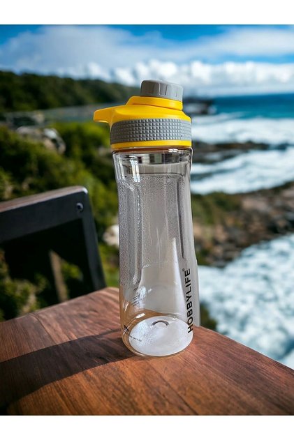 Transparent Sports School Office Water Bottle, Water Bottle 30ml Yellow