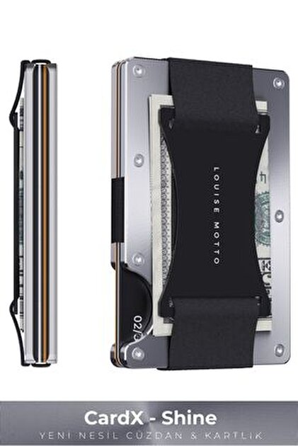 Louise Motto Cardx - Dark Wave Strap - Karbon Fiber Cüzdan