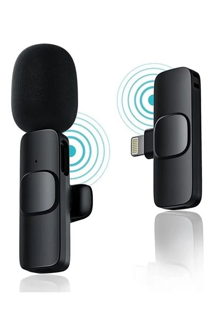 iPhone Girişli Telefon Uyumlu Kablosuz Mikrofon Bluetooth Röportaj  - Yayıncı - Yaka Mikrofonu