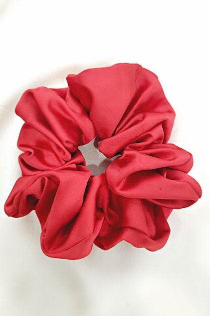 Red Women's Xl Luxury Satin Simit Elastic Buckle