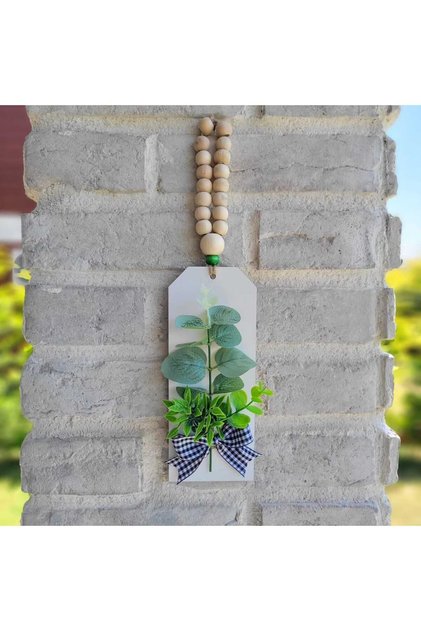 Dekoratif Iskandinav Tasarım Ahşap Boncuklu Balkon Bahçe Mutfak Duvar Kapı Süsü Hediyelik