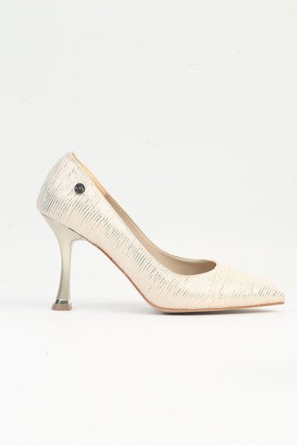 ® | Pc-54051 Women's Light Gold Heeled Shoes