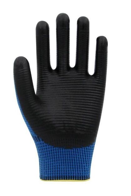BEYBİ Pn5 Zebra Mavi Nitril Kaplı Örgü Polyester Iş Eldiveni