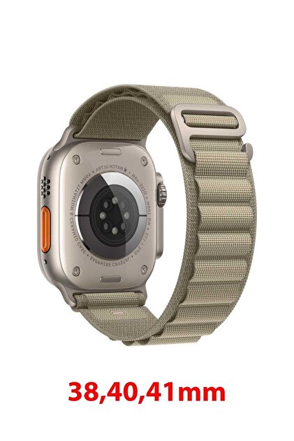 Shinytech Apple Watch Alpine Kordon Zeytin Yeşili Se/3/4/5/6/7/8/9