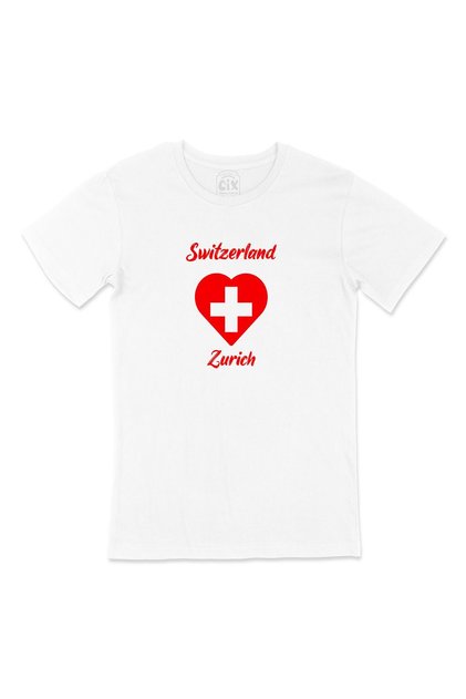 Zürich Swiss Flag Heart T-Shirt