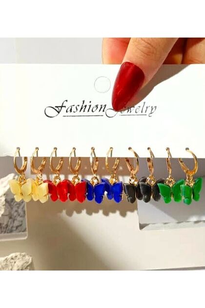 10 Piece Butterfly Earring Set