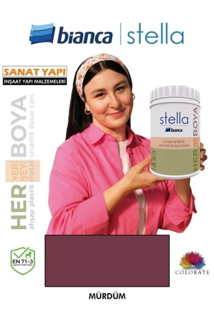 Stella Su Bazlı Akrilik Boya Mürdüm