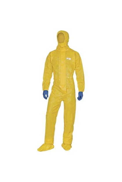 Dt300 Deltachem Kapüşonlu Unisex Tulum Tıp 3b Tek Kullanımlık Kenarları Su Geçirmez
