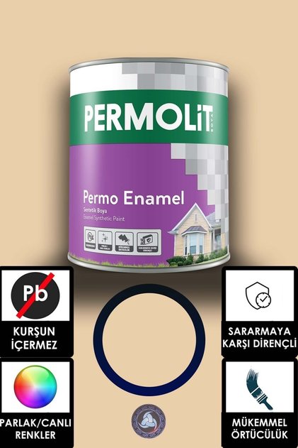 Permo Enamel Sentetik Yağlı Boya -alüminyum-ahşap-demir-metal- 0,25 L Şampanya