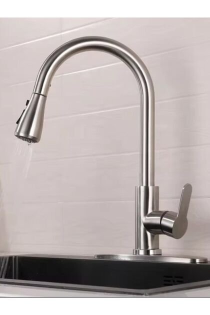 CREA Black Bathroom Faucet 1 Hole Single Handle Bar Sink Faucets High Arc 360° Swivel Stainless