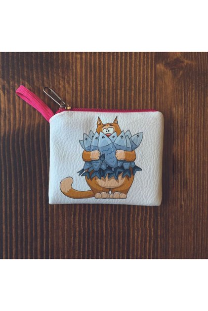 Mini Coin Purse with Cat