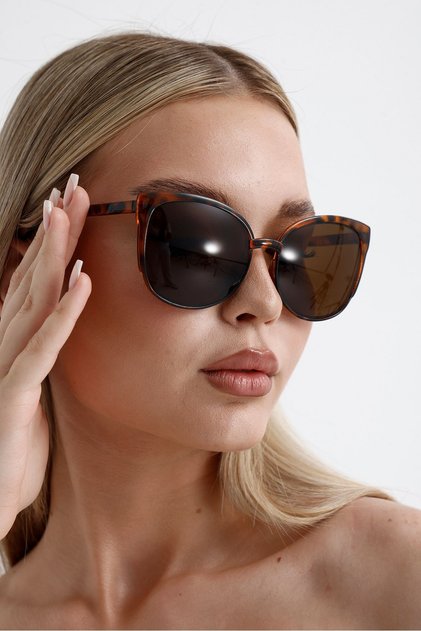 New Season Cat Model Leopard Frame Brown Sunglasses