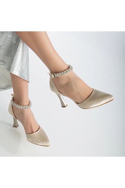 satin high heels