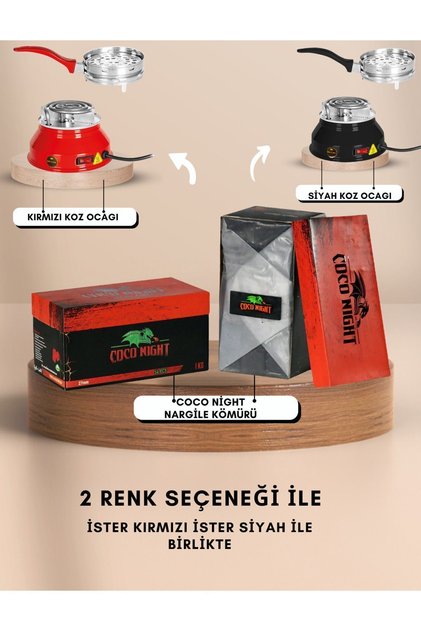 1kg #27mm Nargile Kömürü, 1 Adet Nargile Köz Ocağı, Kozmatik Nargile, Nargile Kömürü