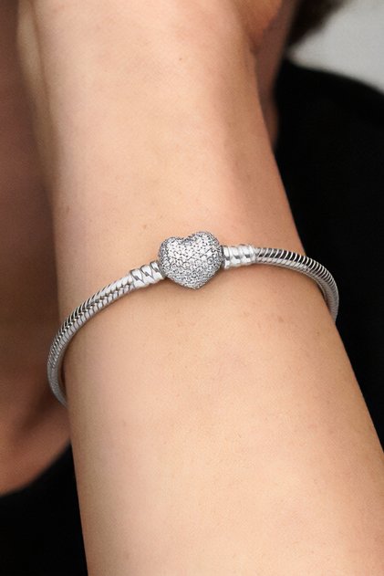 17 cm Small Size Bracelet Heart Model Zircon Stone Women's Charm Bracelet