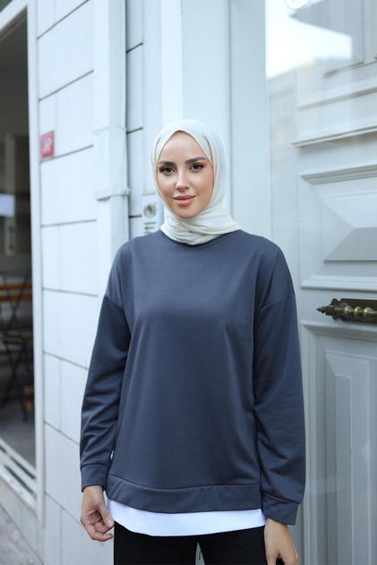 Women's Skirt Garnished Sweat BRC1702 Smoked