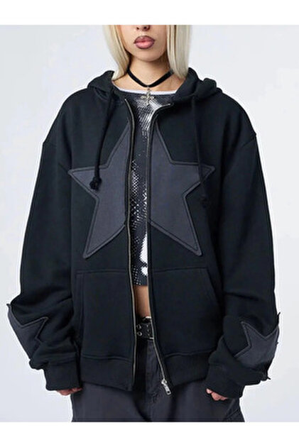 Violon Limited Edition Y2k Yıldız Desenli Yama Detaylı Unisex