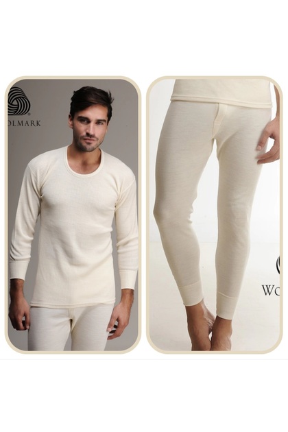 Hasyün 2-piece men's thermal underwear set - anti-sweat wool base layer