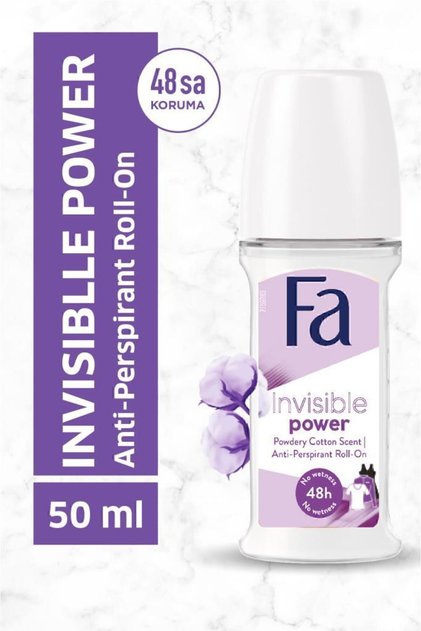 Women Invisible Power Anti-Blemish Roll-On 50 ml Deodorant - 72 Hours Effective Clothes Protection