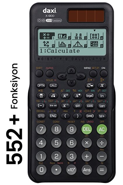 Daxi X-900 552 FONKSİYONLU BİLİMSEL HESAP MAKİNESİ, SİYAH - Fiyatı