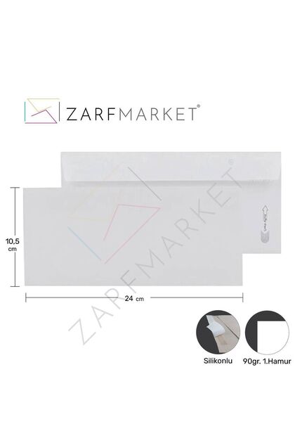 Envelope Plain 10.5x24 cm 90 Gr 1. Dough 500 Pieces
