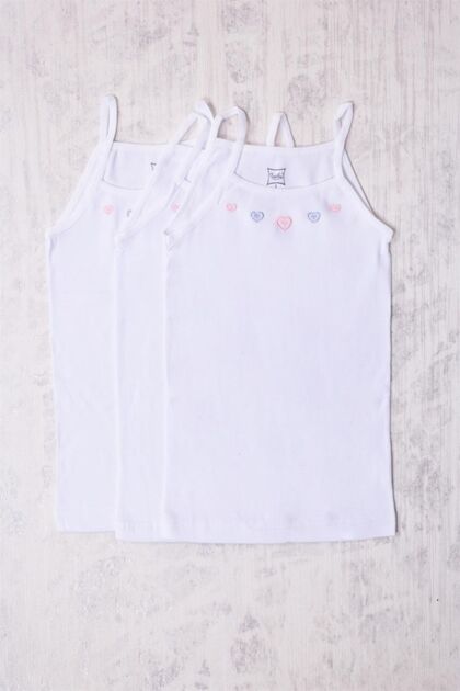 Embroidered Undershirt with 3 Rope Straps