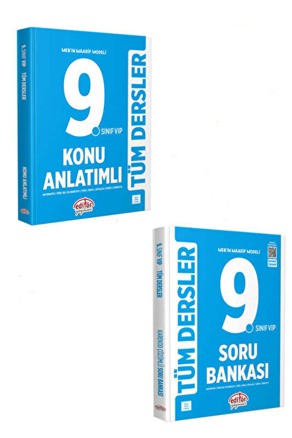 Editör Yayınevi Editör Yayınları 2025 9.Sınıf VIP Tüm Dersler Konu