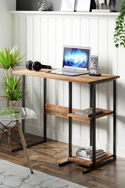 Msr2 Metal Ayaklı Bilgisayar Çalışma Masası- Çam