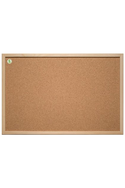 Doğal Ahşap Çerçeve Mantar Pano 30x45 Cm