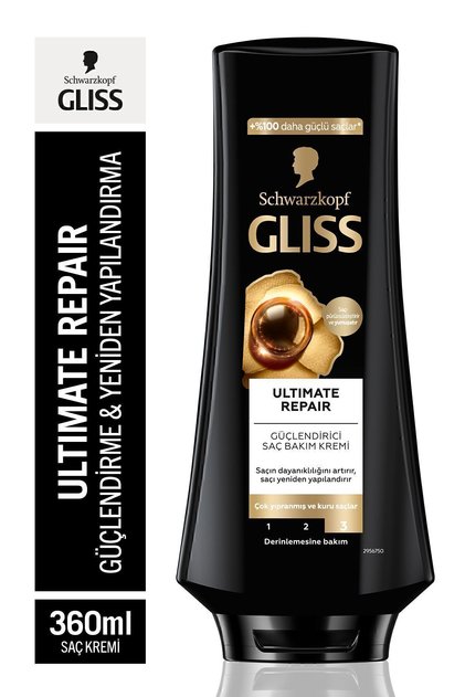 Ultimate Repair Keratin Derinlemesine Güçlendirici Saç Bakım Kremi 360 ml Yıpranmış Kuru Saçlar