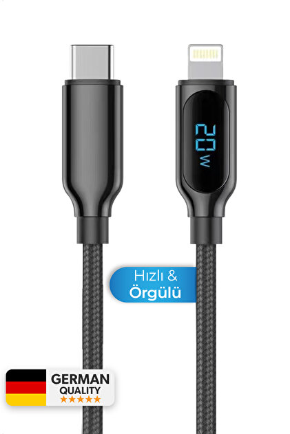 WIRED Y Woyax By Deji 66w Dijital Göstergeli Örgülü Usb To Type C Süper