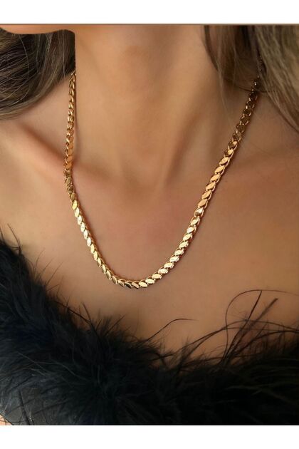 Xuping Vip Series Rose Gold Color Sequin Barley 60 Cm Sequin Necklace