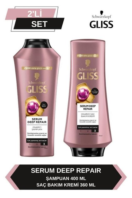 Serum Deep Repair Onarıcı Şampuan 400 ml ve Saç Kremi 360 ml
