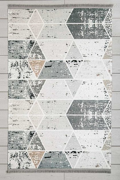 Modern Runner Gray Washable Chenille Machine Carpet Fringed Non-Slip Base Hallway Carpet 7079