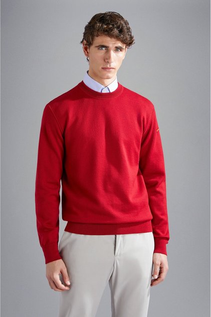 MEN'S KNITTED ROUNDNECK C.WWOOL