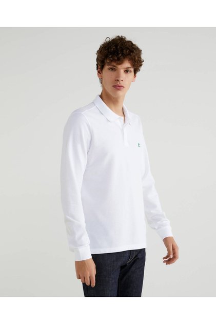 Benetton Uzun Kol Polo Tshirt