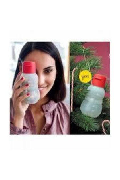 Çocuk Şişe Kardan Adam Figürlü Suluk 310 Ml ( Pratik Kapak)