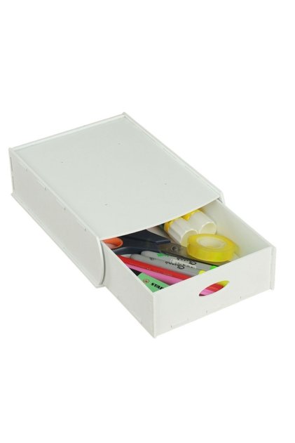 Gizli Çekmece Organizer Masa Altı Saklama Kabı Beyaz Renk Model 5