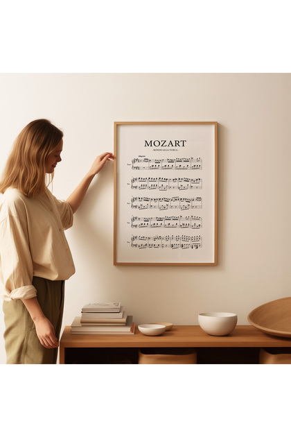 ARTHOUSECOLLECTIVE Mozart Poster - Türk Marşı - Nota Posteri