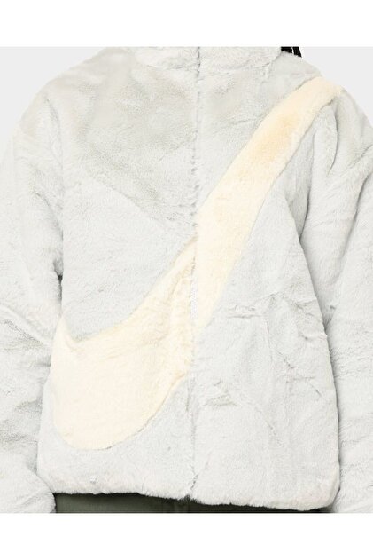 nike white fur jacket