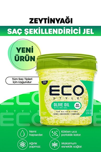 ECO Style Zeytinyağı Besleyici Saç Şekillendirici Maximum Tutuş