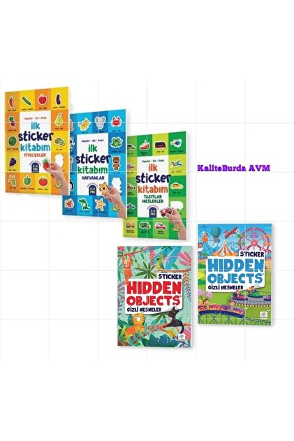 yükselen zeka İlk Sticker Kitabım ve Stickerli Gizli Nesneler