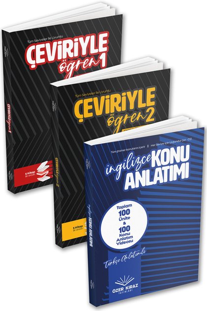 Özer Kiraz Yayınları 3 Kitaplı ve Video Destekli Genel İngilizce