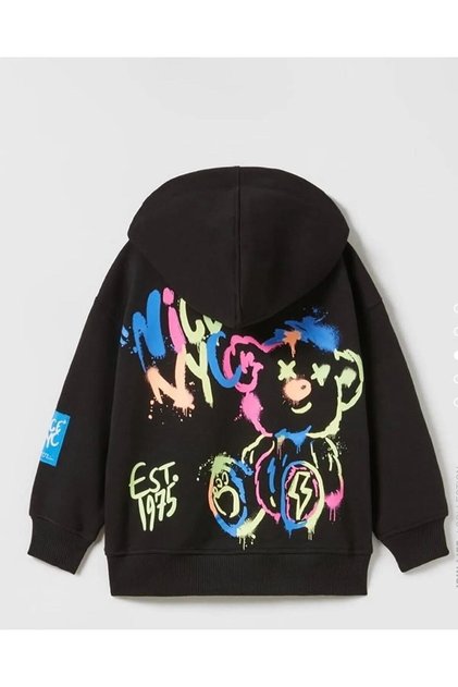 Patterned Unisex Children's Sweatshirt-Blouse