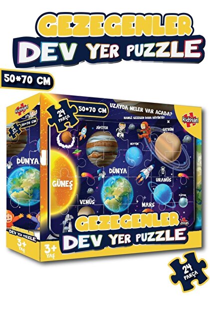 kidssan games Gezegenler Dev Yer Puzzle 50*70 cm 24 Parça - Fiyatı