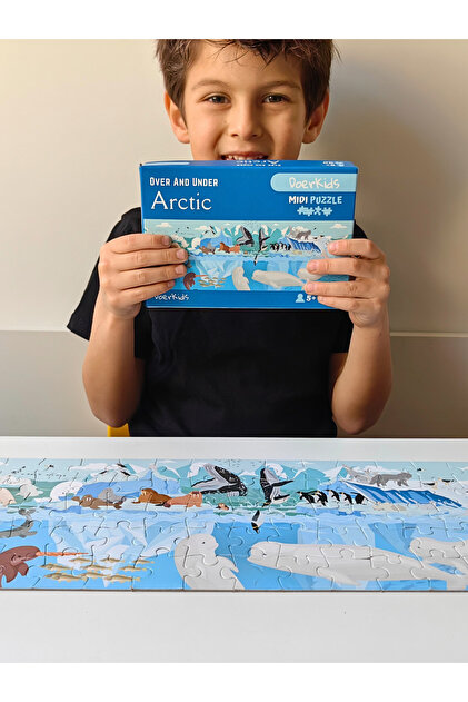 DoerKids Kuzey Kutbu Su Altı Su Üstü Midi Puzzle | 4-9 Yaş 80