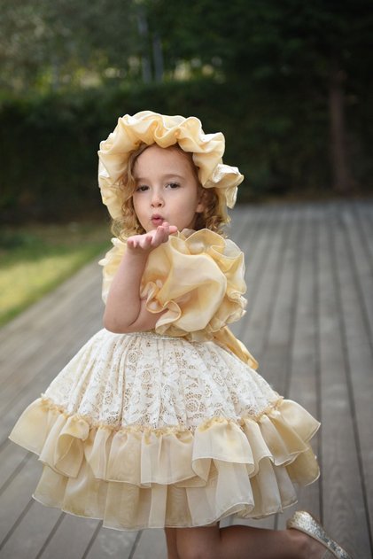 Special Design Girl's Dress with Hat, Short Girl's Dress, Children's Evening Dress with Accessories