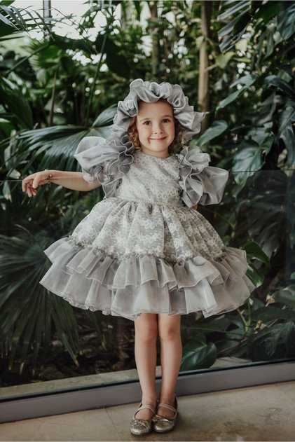 Special Design Girl's Dress with Hat, Short Girl's Dress, Children's Evening Dress with Accessories