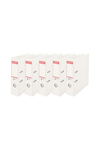 Folder lat din plastic (9940) alb, pachet de 5