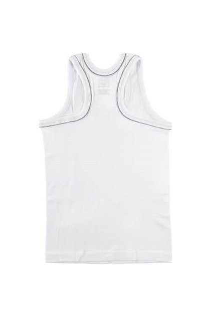 Boy's White 6-Pack Cotton Rib (flexible) Sports Rambo Undershirt (lycra)